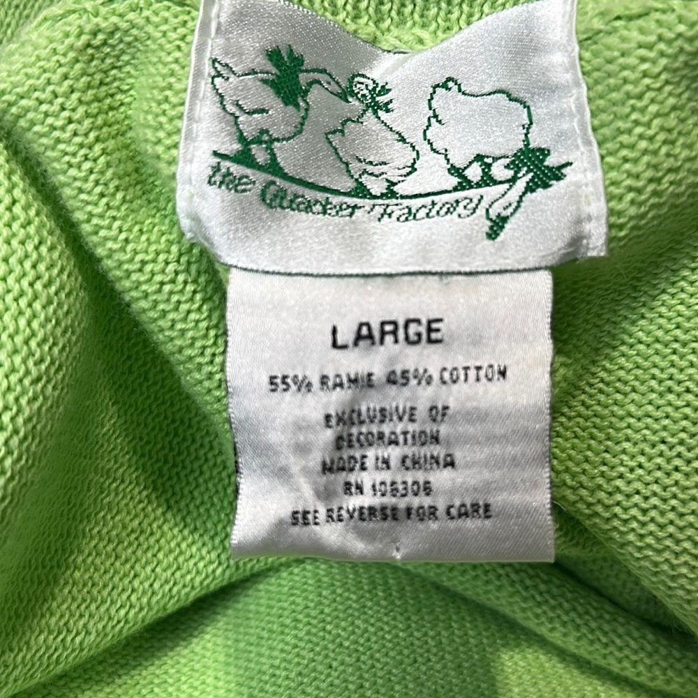 The Quacker Factory Shopping Flamingo Cardigan Sweater Sz L - Picture 10 of 10